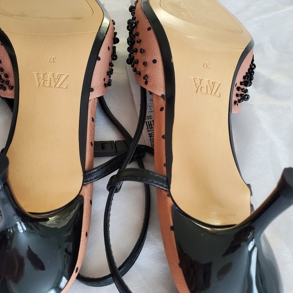 SLINGBACK HIGH HEELS WITH SEQUINS - Picture 5 of 13